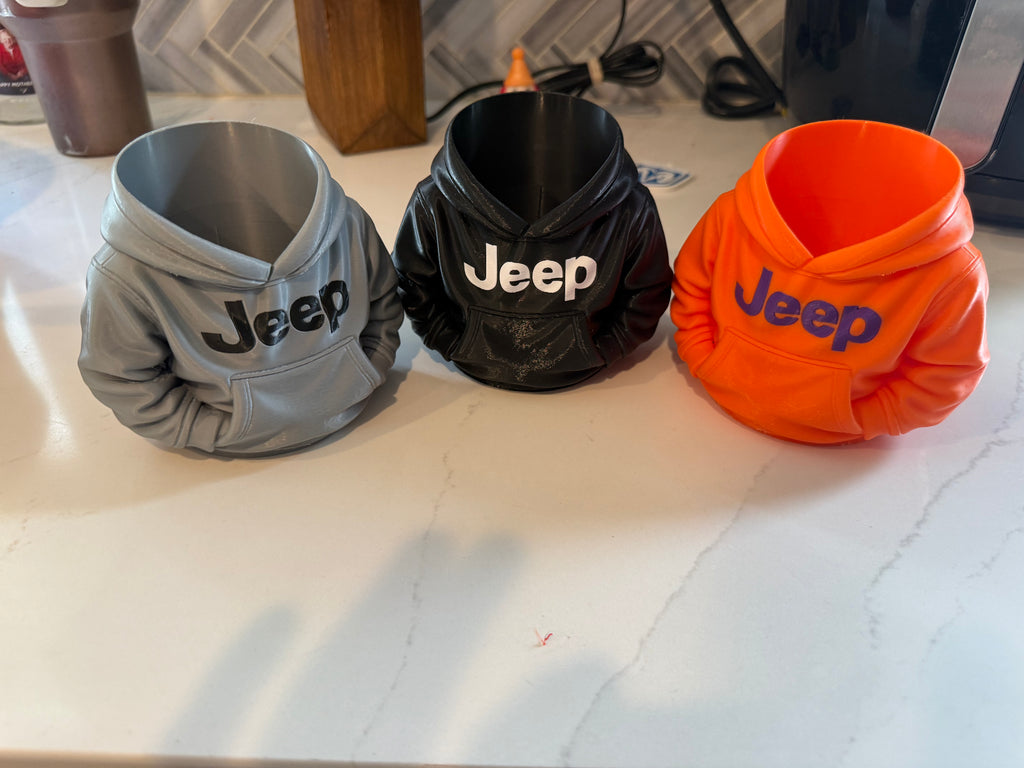 12oz Hoodie Jeep Koozie